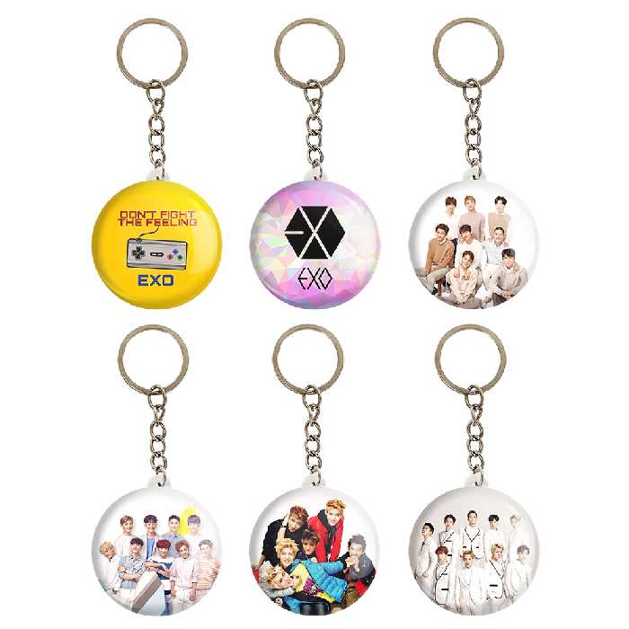 جاکلیدی خندالو مدل گروه EXO کد 640A مجموعه 6 عددی