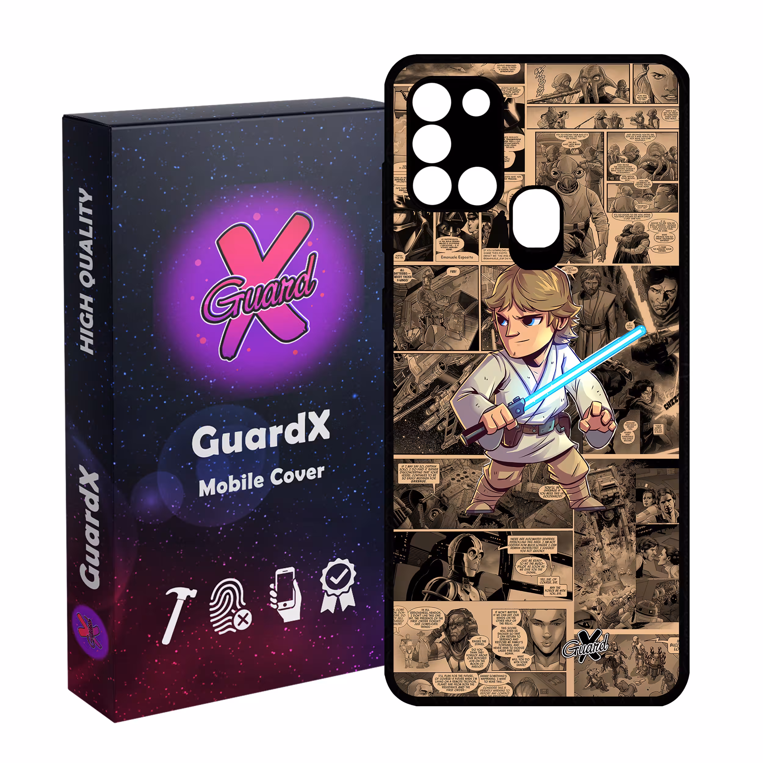 کاور گارد ایکس طرح جنگ ستارگان مدل Glass10525 مناسب برای گوشی موبایل سامسونگ Galaxy A21s