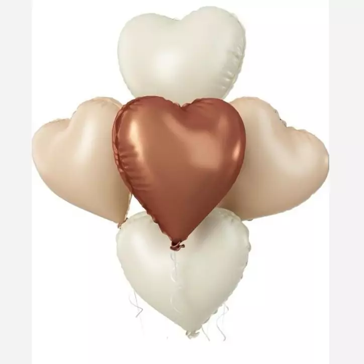 بادکنک فویلی قلب رنگ نود تک عددی