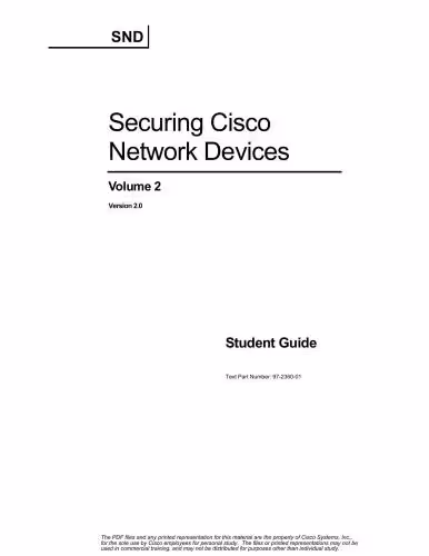 خرید و دانلود نسخه کامل کتاب Securing Cisco Network Devices. Volume 2. Student Guide