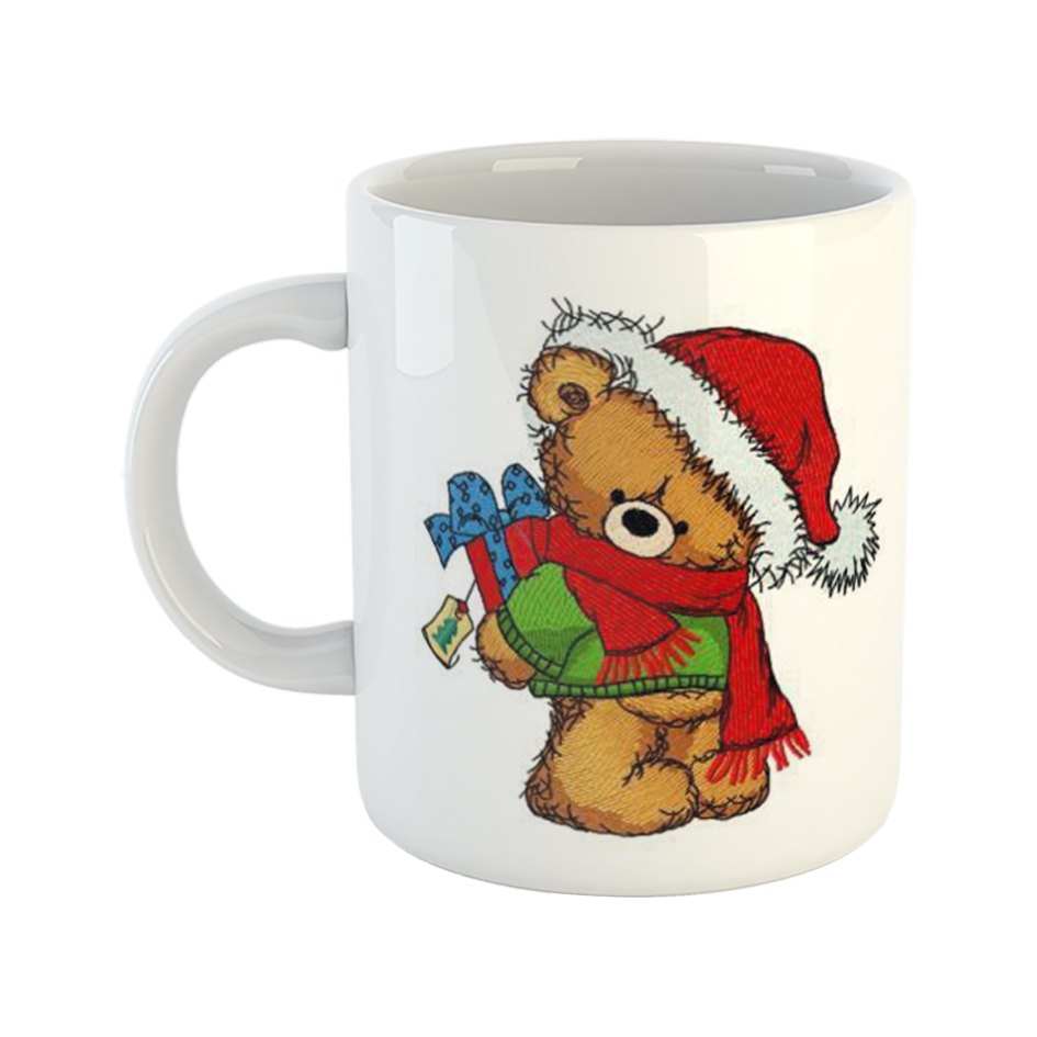 ماگ طرح کریسمس مدل خرس مهربان