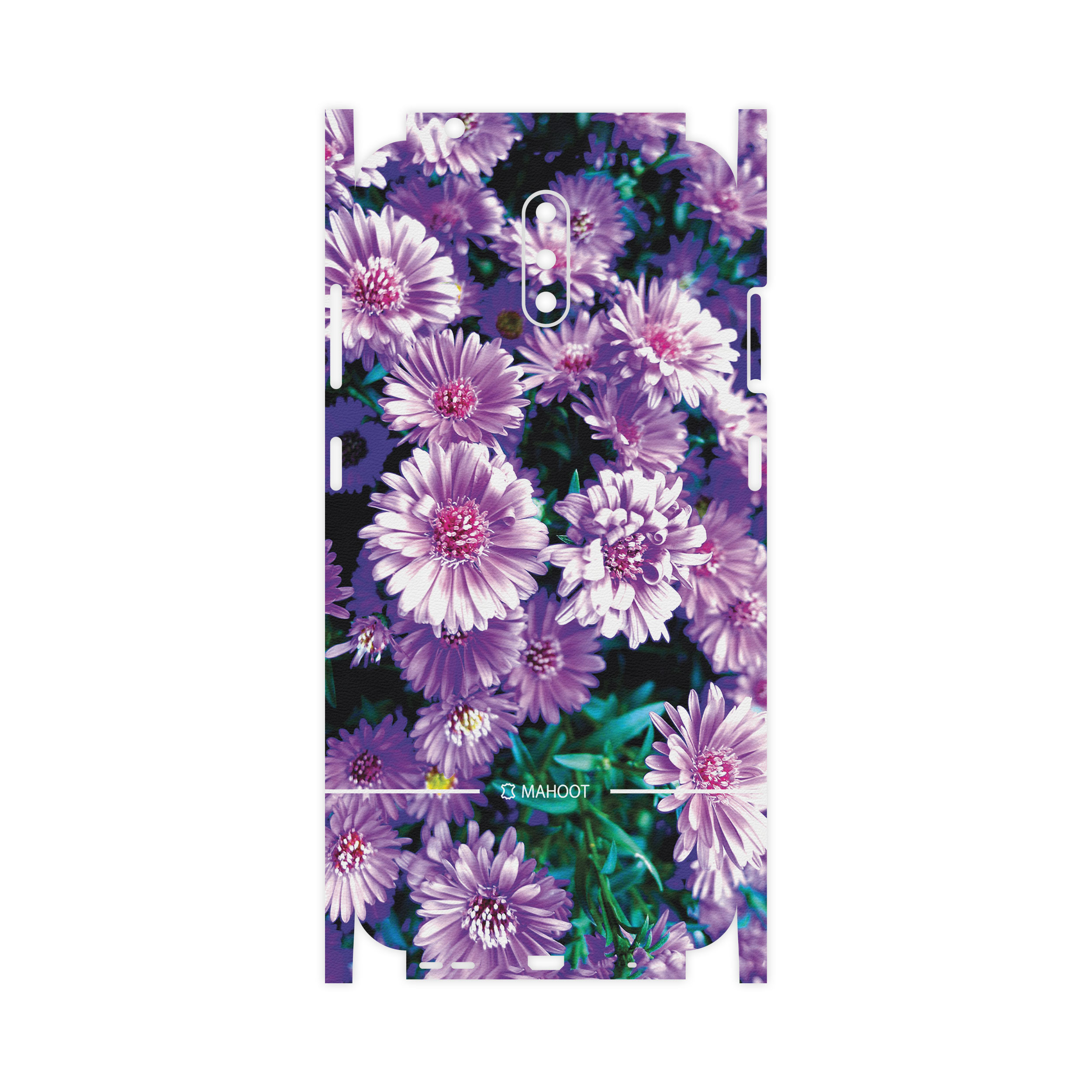 برچسب پوششی ماهوت مدل Purple-Flower-FullSkin  مناسب برای گوشی موبایل نوکیا 2.3