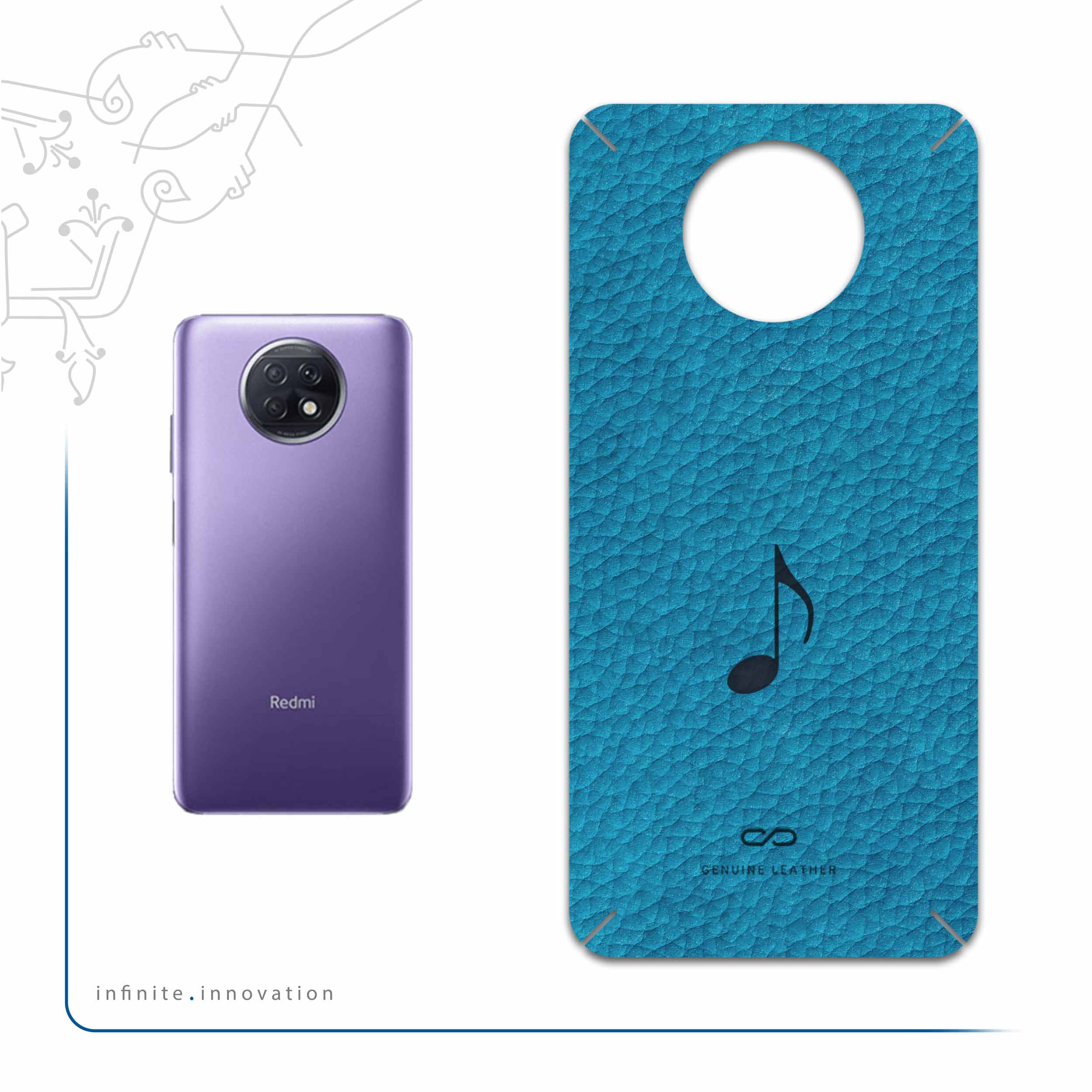 برچسب پوششی ماهوت مدل BL-CHNG مناسب برای گوشی موبایل شیائومی Redmi Note 9T