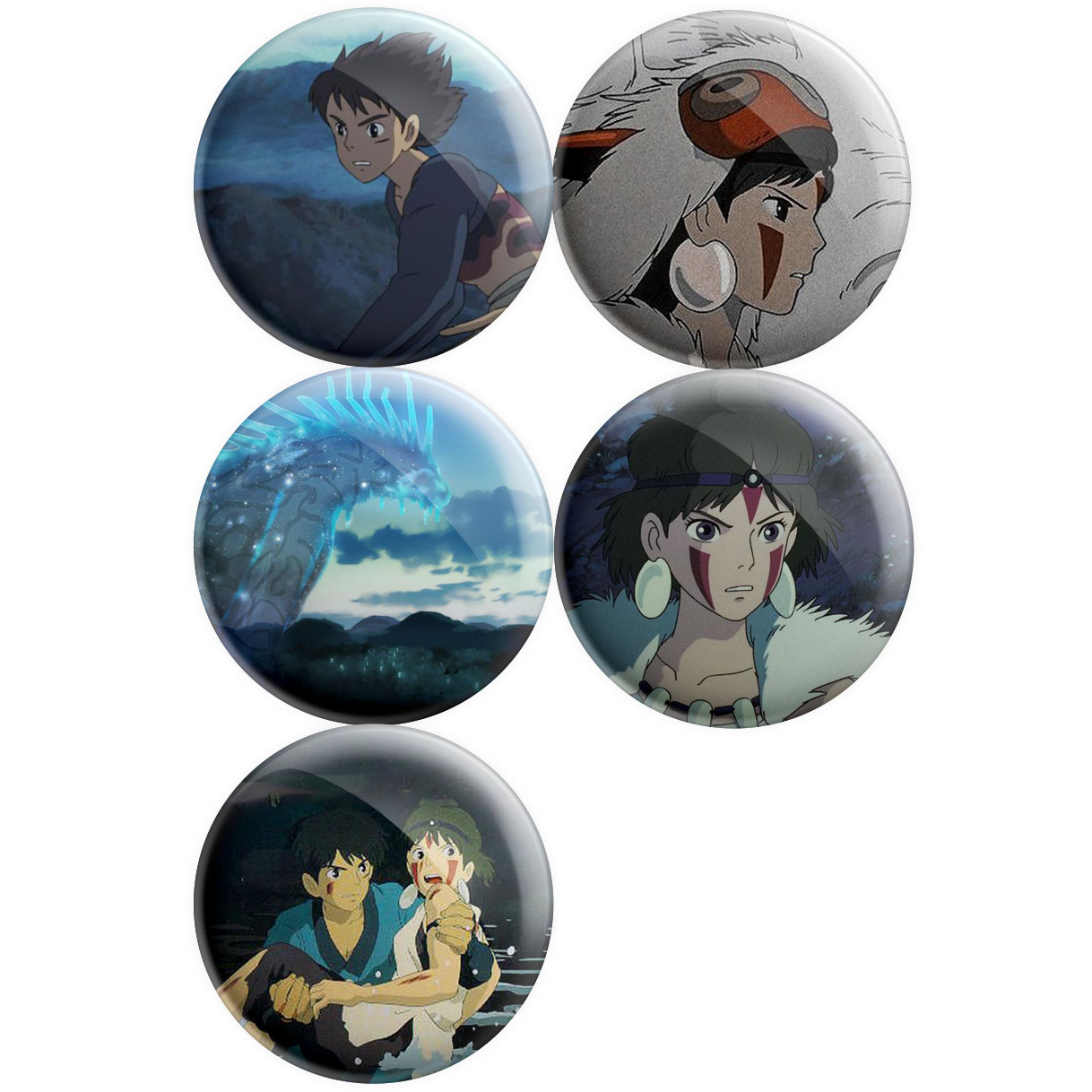 پیکسل پرمانه طرح شاهزاده مونوکه کد pmg5.10067 مجموعه 5 عددی