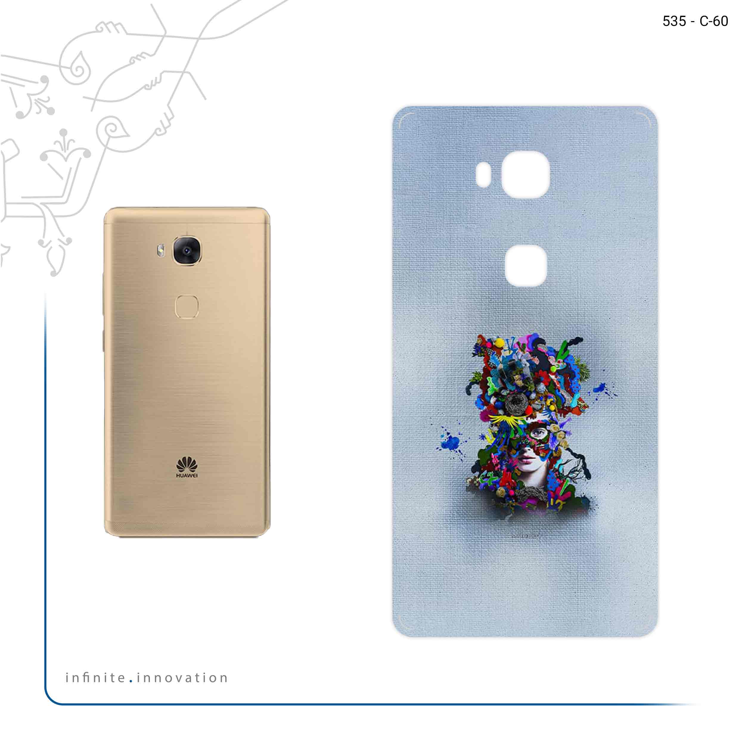 برچسب پوششی ماهوت مدل Collage of surreal Portrait of Women 4 مناسب برای گوشی موبایل هوآوی GR5