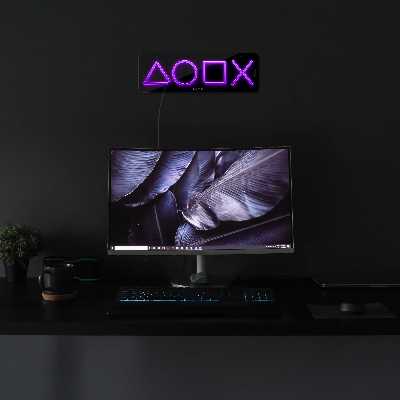 چراغ دیواری نئون دیزاین مدل Ps-Keys-BL_PR