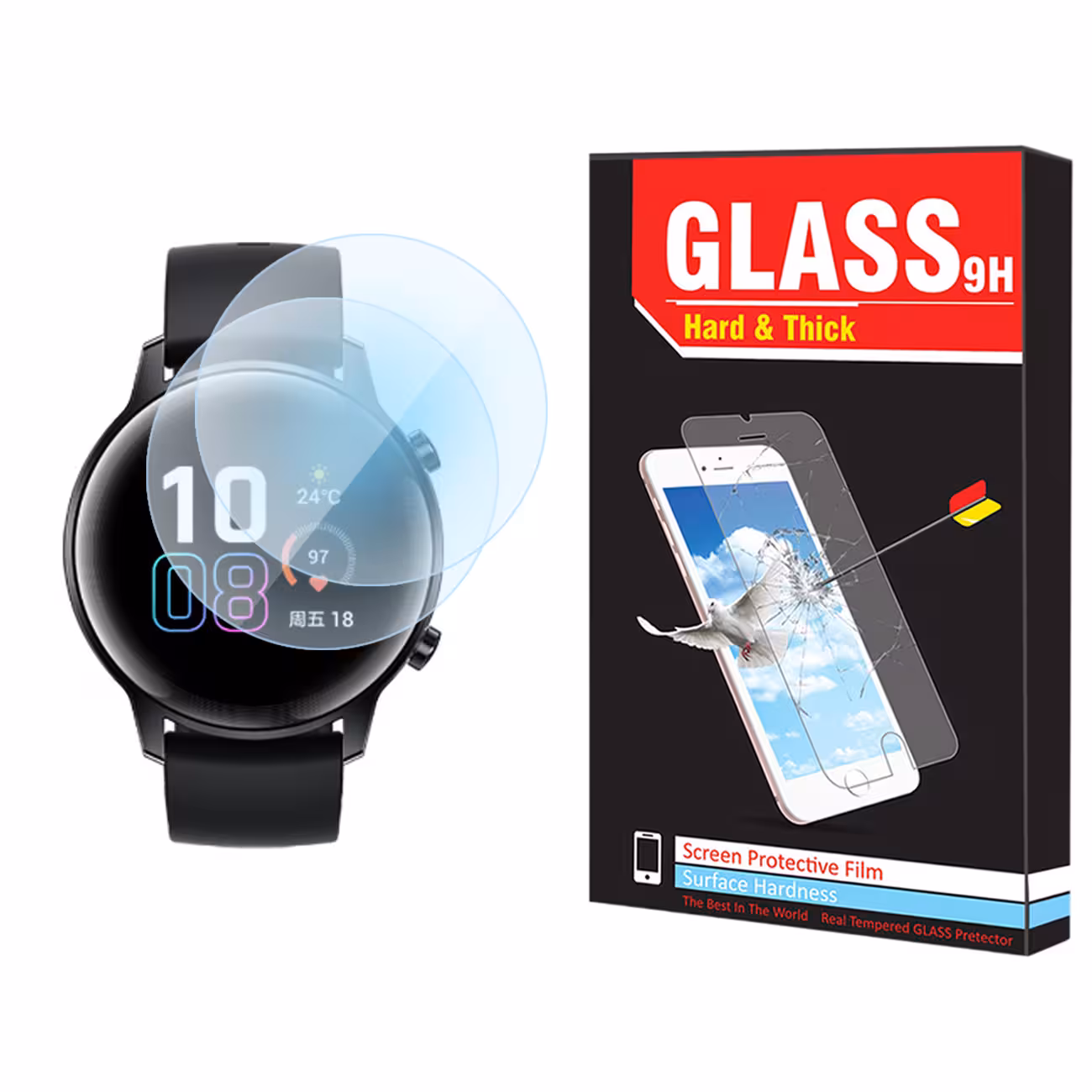محافظ صفحه نمایش نانو هارد اند تیک مدل NHT مناسب برای ساعت هوشمند آنر Magic Watch 2 42mm بسته دو عددی