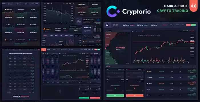 دانلود قالب HTML داشبورد کریپتوکارنسی Cryptorio