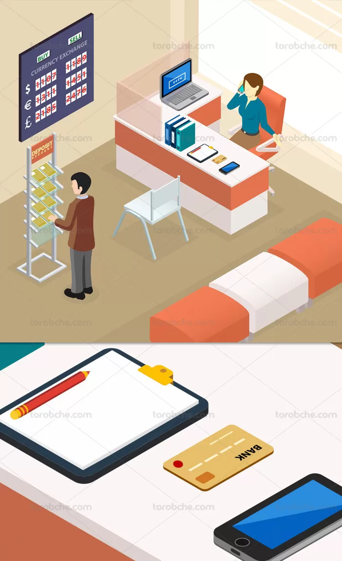 وکتور حرفه ای صرافی ارز و پول | گرافیک با طعم تربچه