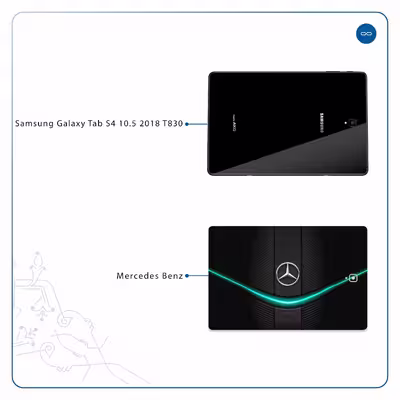 برچسب پوششی ماهوت مدل Mercedes-Benz مناسب برای تبلت سامسونگ Galaxy Tab S4 10.5 2018 T830