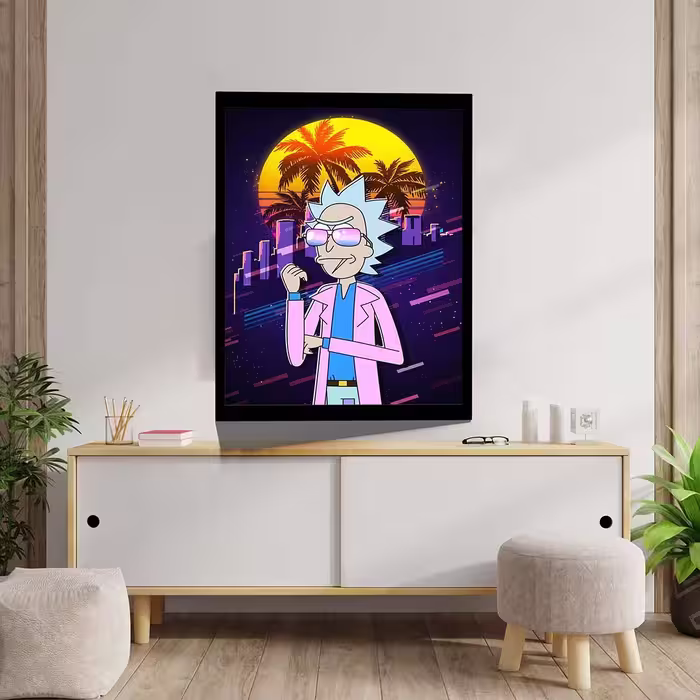 تابلو مدل Rick &amp; Morty کد F-1057