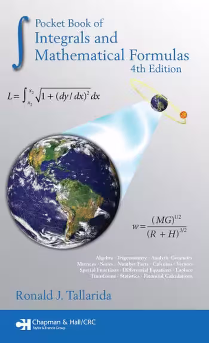 خرید و دانلود نسخه کامل کتاب Pocket book of integrals and mathematical formulas