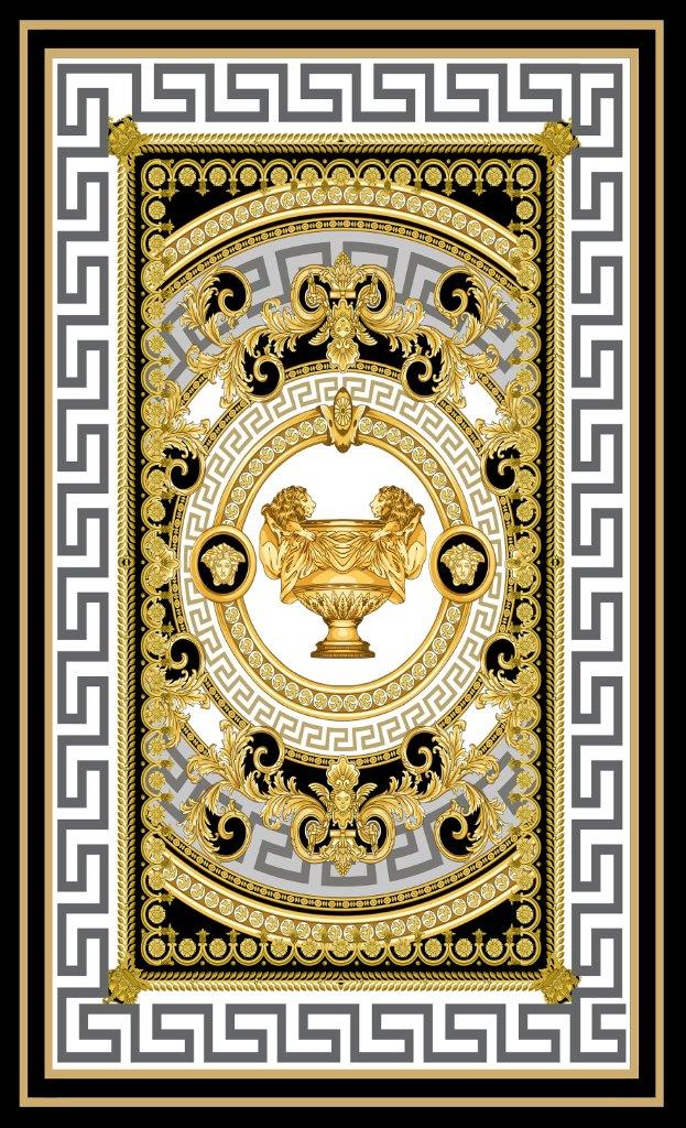 فرشینه و قالیچه درجه1 ابعاد متنوع با ترمز زمینه قالیچه سفید طلایی کد 038