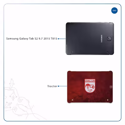 برچسب پوششی ماهوت مدل Tractor مناسب برای تبلت سامسونگ Galaxy Tab S2 9.7 2015 T815