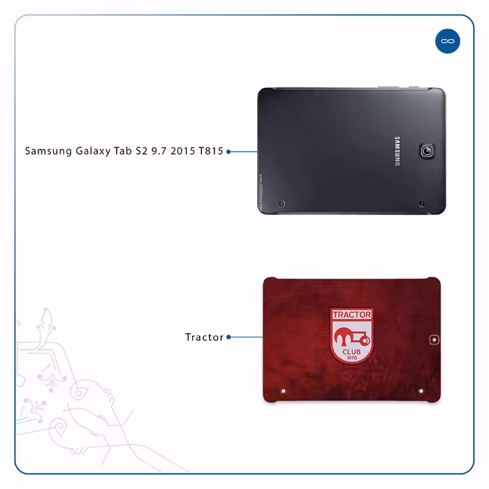 برچسب پوششی ماهوت مدل Tractor مناسب برای تبلت سامسونگ Galaxy Tab S2 9.7 2015 T815