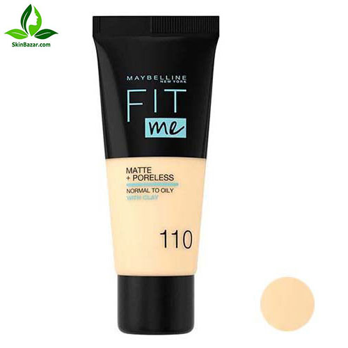 کرم پودر میبلین مدل Fit Me شماره 110 حجم 30 میلی لیتر کد 555