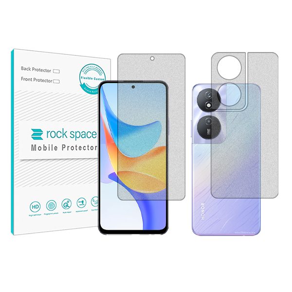 گلس صفحه نمایش و پشت گوشی آنر Play 50 Plus مدل نانو هیدروژل مات برند راک اسپیس کد 30542S-30549S