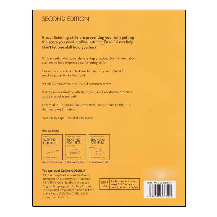 کتاب Collins English For Exam Skills For IELTS Second Edition اثر جمعی از نویسندگان انتشارات الوندپویان 4 جلدی