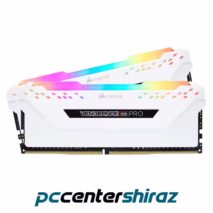 حافظه رم دسکتاپ کورسیر مدل CORSAIR Vengeance RGB Pro WHITE 16GB DDR4 3600Mhz Dual