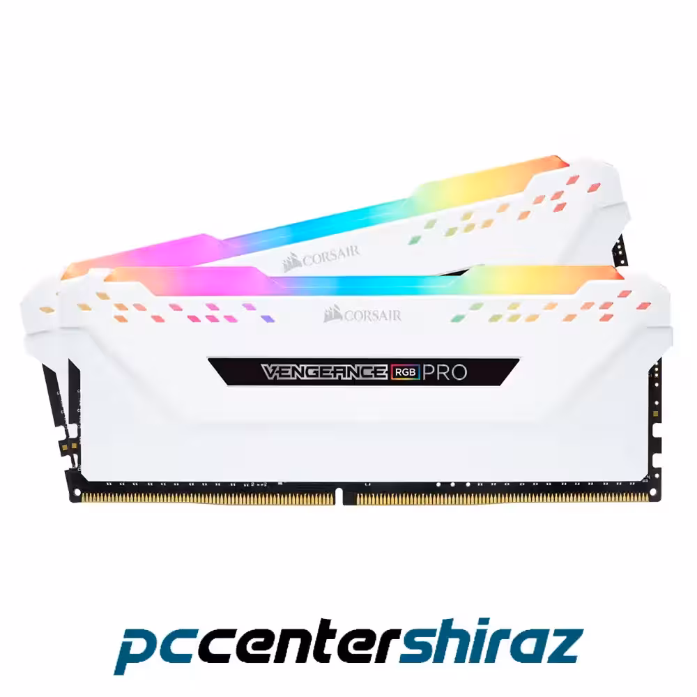حافظه رم دسکتاپ کورسیر مدل CORSAIR Vengeance RGB Pro WHITE 16GB DDR4 3600Mhz Dual