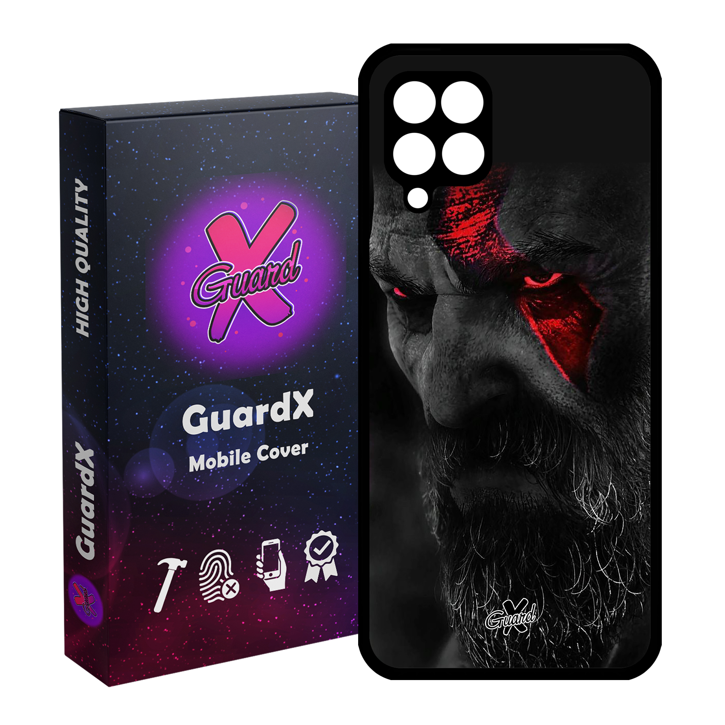 کاور گارد ایکس طرح God of War مدل Glass10349 مناسب برای گوشی موبایل سامسونگ Galaxy A22 4G