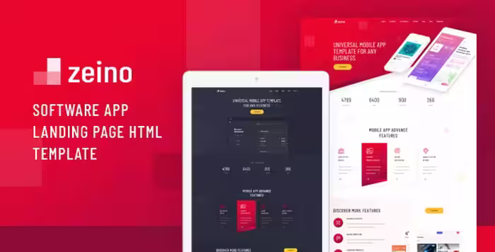 دانلود قالب HTML لندینگ Zeino