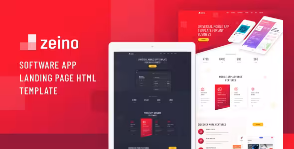 دانلود قالب HTML لندینگ Zeino