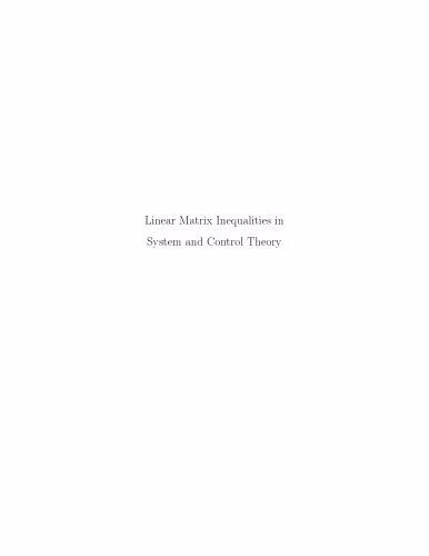 خرید و دانلود نسخه کامل کتاب Linear matrix inequalities in system and control theory