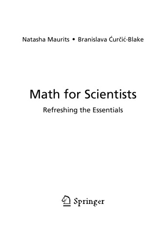 خرید و دانلود نسخه کامل کتاب Math for Scientists. Refreshing the Essentials