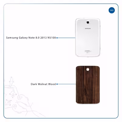 برچسب پوششی ماهوت مدل Dark Walnut Wood مناسب برای تبلت سامسونگ Galaxy Note 8.0 2013 N5100