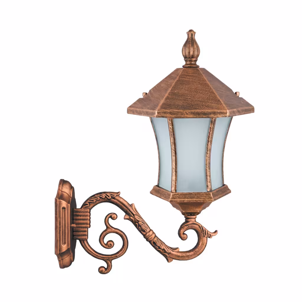 چراغ دیواری پارکی تکشیدفام مدل ویکتوریا کمرباریک کد 8202-16