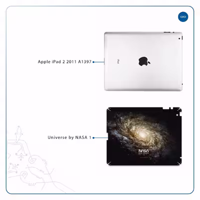برچسب پوششی ماهوت مدل Universe-by-NASA-1 مناسب برای تبلت اپل iPad 2 2011 A1397