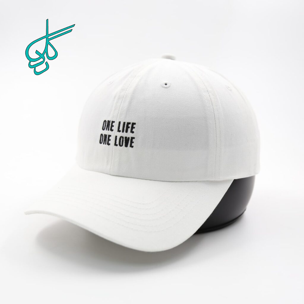 خرید کلاه نقابدار بیسبالی كتان مينيمال 1love-1life سفید کد 2815993 - ردگل