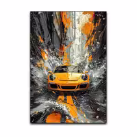 تابلو شاسی گوفی مدل ماشین اسپورت پورش طرح Sport Car Porsche کد  YLW65 | دنیای قاب