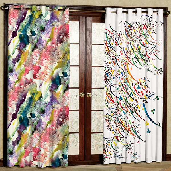 پرده مدل هازان پانچی کد 1 سایز 280x140 سانتی متر