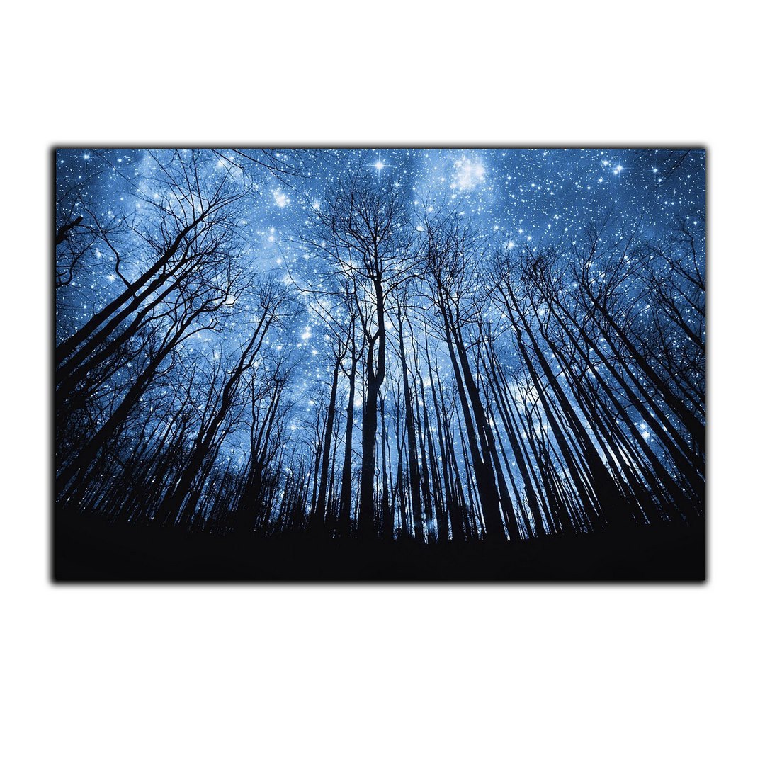 تابلو شاسی بکلیت طرح منظره آسمان شب و جنگل مدل SH-S4467