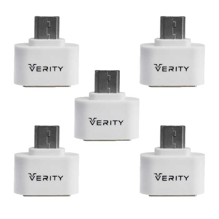 مبدل OTG microUSB وریتی مدل A302 بسته 5 عددی