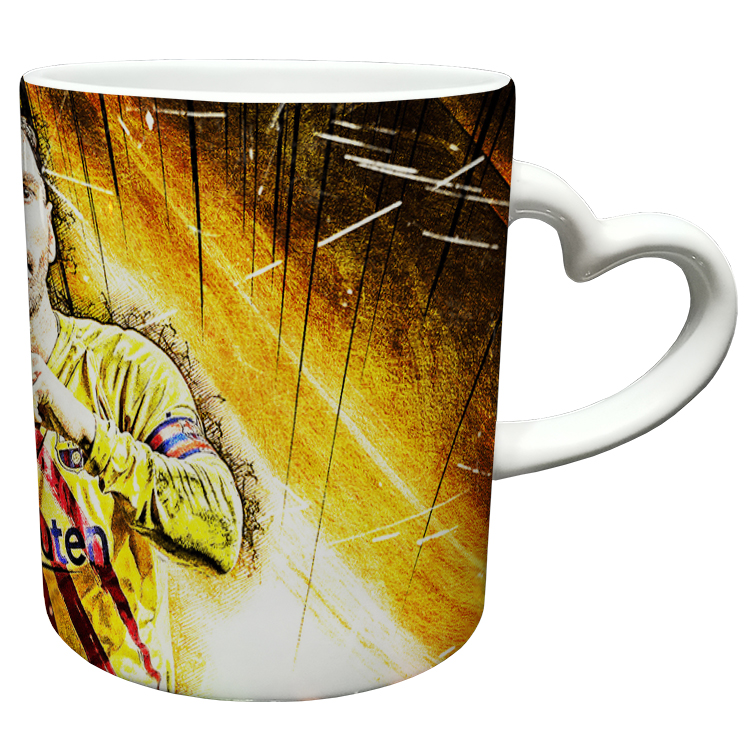 ماگ مدل دسته قلبی طرح مسی کد 38