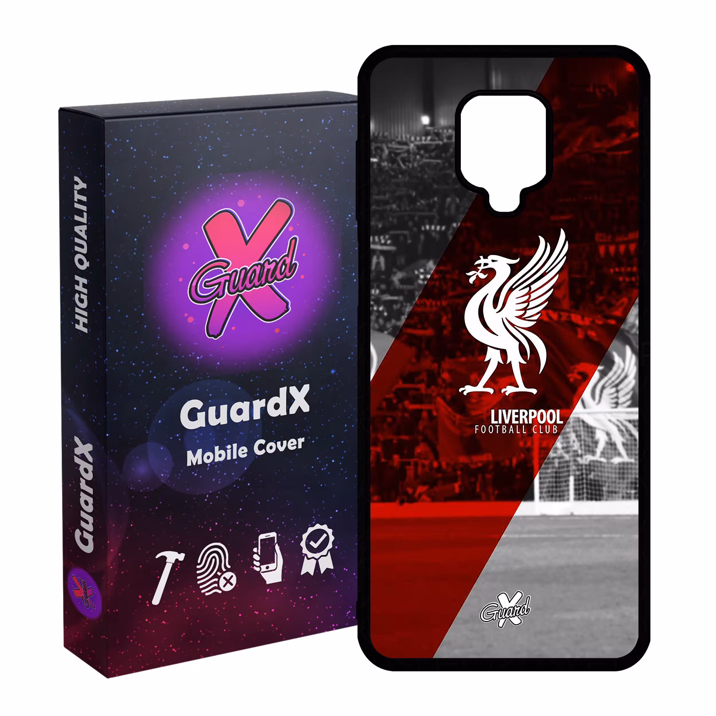 کاور گارد ایکس طرح Liverpool مدل Glass10045 مناسب برای گوشی موبایل شیائومی Redmi Note 9S / Note 9 Pro / Note 9 Pro Max