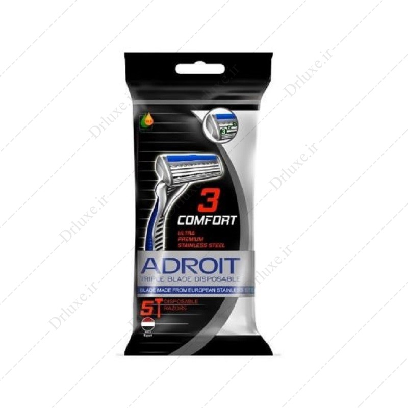 تیغ اصلاح ادرویت 3 لبه آقایان مدل کامفورت 5 عدد