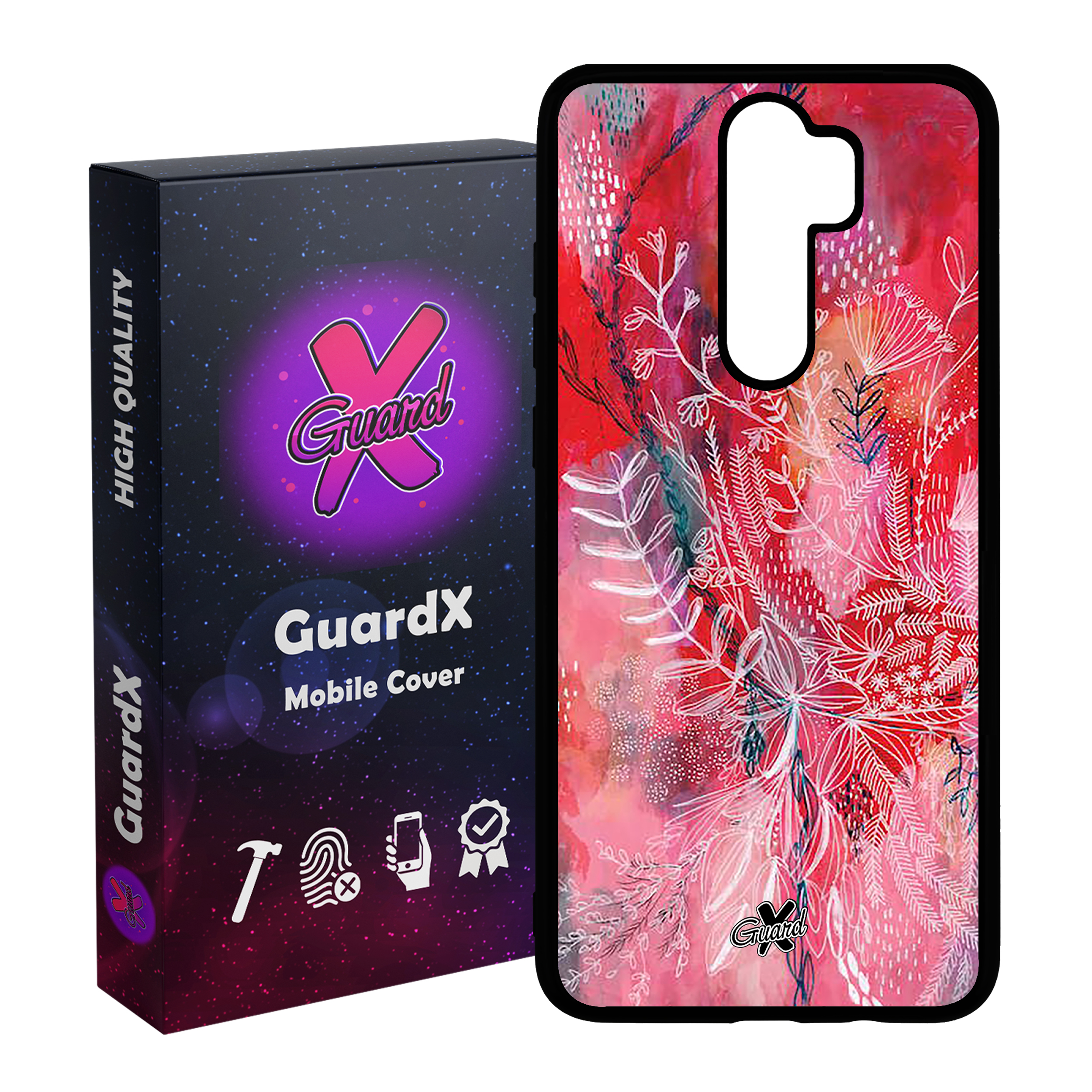 کاور گارد ایکس طرح گل مدل Glass10282 مناسب برای گوشی موبایل شیائومی Redmi Note 8 Pro