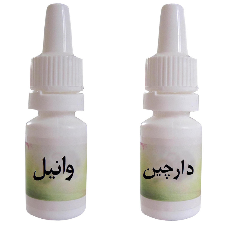 اسانس شمع مدل دارچین و وانیل حجم 10 میلی گرم بسته 2 عددی