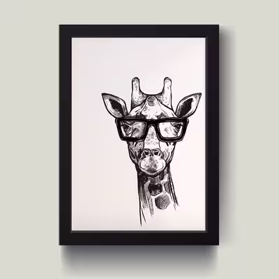 تابلو مدل مینیمال Giraffe کدS1430-b
