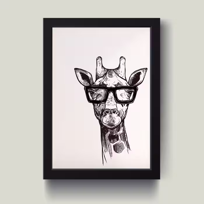 تابلو مدل مینیمال Giraffe کدS1430-b