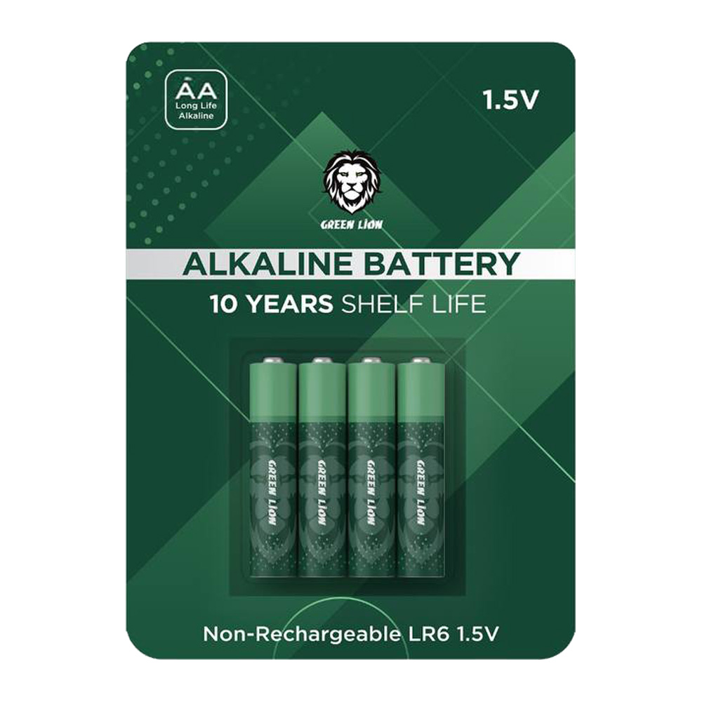 باتری قلمی گرین لاین مدل آلکالاین LR6 بسته 4 عددی