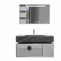 فول ست روشویی کابینت دار پوریا - آینه و روشویی تجسم
