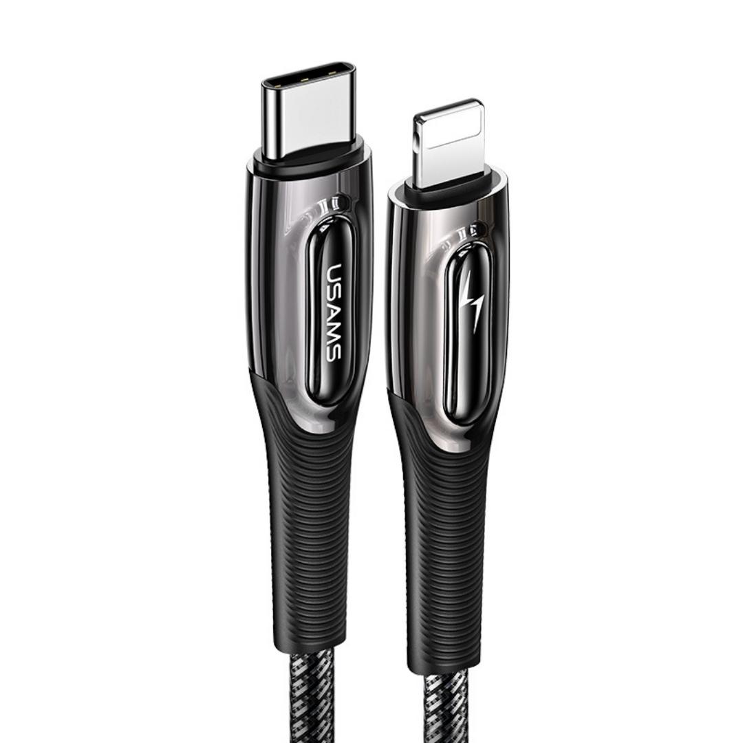 کابل تبدیل لایتنینگ به usb-C یوسمز مدل US-SJ496 طول 1.20 سانتی‌متر