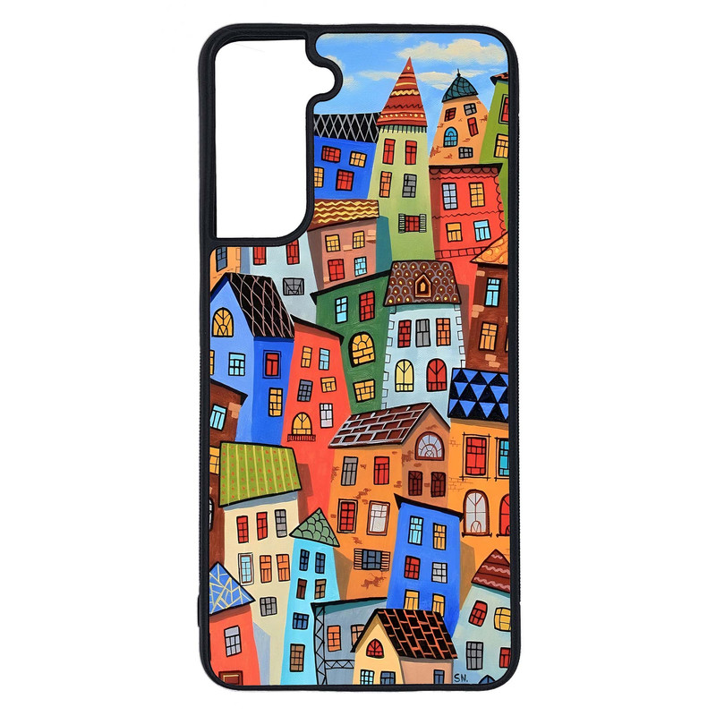 کاور طرح دهکده کد G-046 مناسب برای گوشی موبایل سامسونگ Galaxy S21 | دیجی قاب دونی