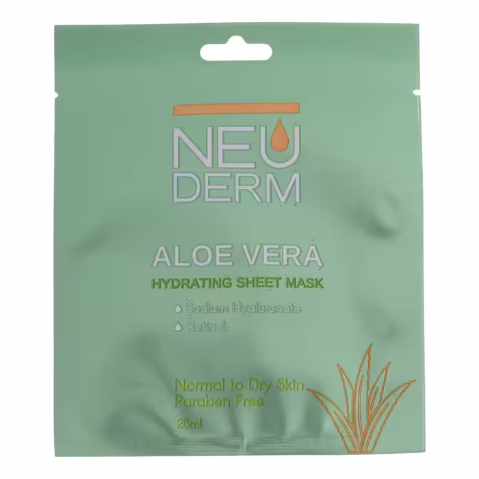 ماسک صورت نئودرم مدل Aloevera حجم 25 میلی لیتر