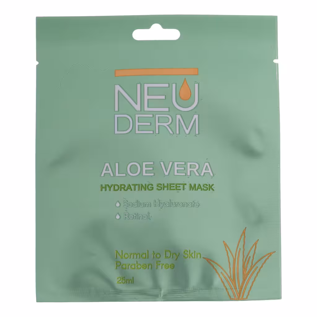 ماسک صورت نئودرم مدل Aloevera حجم 25 میلی لیتر